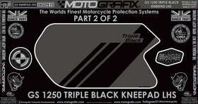 Motografix 3D Gel Tank/Knee Protector For BMW R1250GS Adventure 2021-2023 Triple Black | 7aftermarket India 