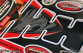 Motografix 3D Gel Tank Pad Protector For Aprilia RSV 1000 MILLE RSV4 R Black | 7aftermarket India 