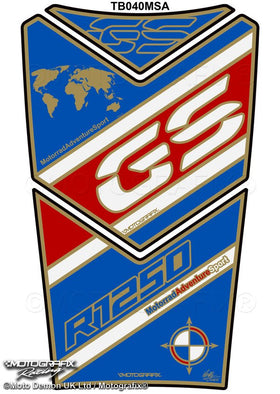 Motografix 3D Gel Tank Pad Protector For BMW R1250GS Adventure 2019-2023 | 7aftermarket India 