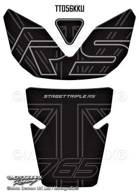 Motografix 3D Gel Tank Pad Protector For Triumph 765 RS Street Triple 2023-2025 | 7aftermarket India 