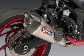 Yoshimura AT2 Stainless Slip-On Exhaust, W/ Stainless Muffler For Suzuki GSX-S750 Z (2018-22) | 7aftermarket India