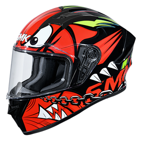 SMK Stellar Monster Full Face Helmet - Red Black | 7aftermarket India 