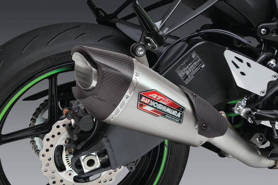 Yoshimura AT2 Stainless 3/4 Exhaust, W/ Stainless Muffler For 