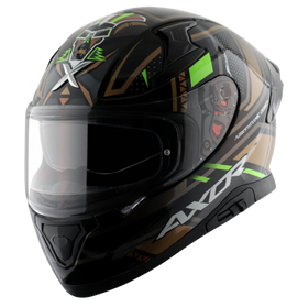 Axor Apex Tiki Black Gold Gloss Helmet | 7AfterMarket India