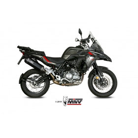 MIVV Speed Edge Black Slip-on Exhaust for BENELLI TRK 502X 2018> | 7aftermarket India 