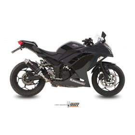 MIVV GP Black Slip-On Exhaust for Kawasaki Ninja 300 2013> | 7aftermarket India 