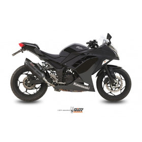 MIVV Suono Black Slip-On Exhaust for Kawasaki Ninja 300 2013> | 7aftermarket India 