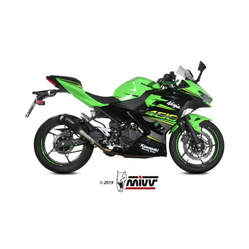 MIVV MK3 Black Slip-On Exhaust for Kawasaki Ninja 400 2018