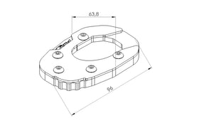 Puig Kickstand Extension for Honda CBR650R (2019-2021)