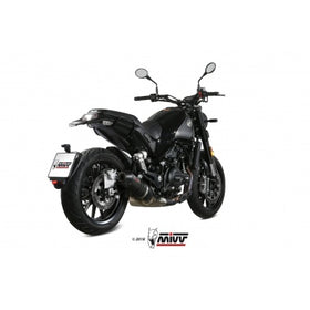 MIVV Carbon Oval Slip-On Exhaust for Benelli Leoncino 500 2017> | 7aftermarket India 
