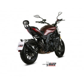 MIVV Double Gun Black Full Titanium Slip-on Exhaust for BENELLI 502C 2019> | 7aftermarket India 