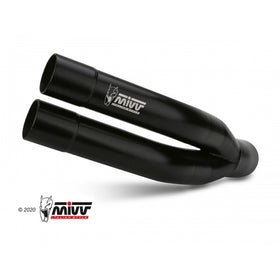 MIVV Double Gun Black Full Titanium Slip-on Exhaust for BENELLI 502C 2019> | 7aftermarket India 