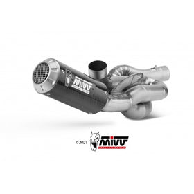 MIVV MK3 Carbon Full System Exhaust For Ducati Streetfighter V4 2020> | 7aftermarket India 