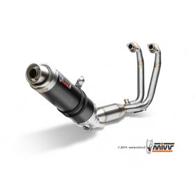 MIVV GP Black Full System Exhaust 2x1 for Kawasaki Ninja 300 2013> | 7aftermarket India 