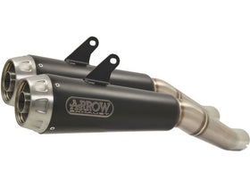 Arrow Pro-Race Nichrom Dark Exhaust Mufflers For Ducati Scrambler 1100 (2018>) | 7aftermarket India 