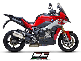 SC Project SC1-S Titanium with carbon fiber end cap Slip-On Exhaust for BMW S1000XR (2020-2022) | 7aftermarket India 