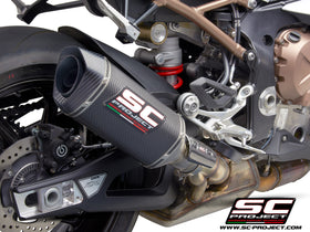 SC Project SC1-S with Carbon Fiber Slip-On Exhaust for BMW S1000RR 2020-2021