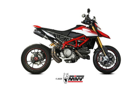 MIVV MK3 Carbon Dual Slip-on Exhaust For Ducati Hypermotard 950 / SP / RVE 2021> | 7aftermarket India 