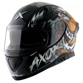 Apex Falcon Men's Helmet - Glossy Black Grey | 7AfterMarket India