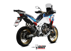 MIVV Dakar Black Slip-On Exhaust for Honda CRF 1100 L AFRICA TWIN 2020> | 7aftermarket India 