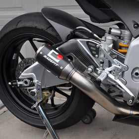 Racefit Exhaust Black Edition Growler-X For Aprilia RSV4 RR 1100 Factory (2009-14) | 7aftermarket India 