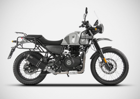 ZARD Low Mount Version Stainless Steel Penta Slip-Ons with Removable DB-Killer Exhaust for Royal Enfield Himalayan | 7aftermarket India 