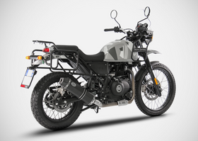 ZARD Low Mount Version Stainless Steel Penta Slip-Ons with Removable DB-Killer Exhaust for Royal Enfield Himalayan | 7aftermarket India 