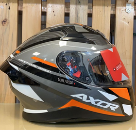 Axor Apex Turbine Helmet - Black Orange Grey