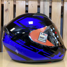 LS2 Chroma Helmet - Gloss Black Blue 