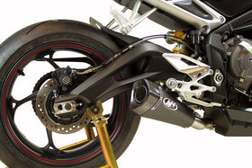 M4 Exhaust Stainless Steel Slip-on with Black RM1 Canister for Triumph Street Triple 765 R/S/RS