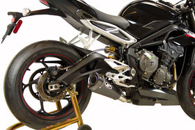M4 Exhaust Stainless Steel Slip-on with Black RM1 Canister for Triumph Street Triple 765 R/S/RS