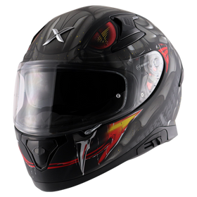 Axor Apex Venomous D/V Helmet - Dull Black Grey | 7aftermarket India 