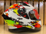 Axor Apex Racer D/V Helmet - White Neon Yellow | 7aftermarket India 