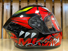 SMK Stellar Monster Full Face Helmet - Red Black | 7aftermarket India 