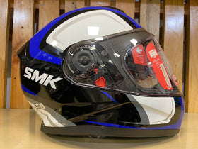 SMK Twister Twilight Full Face Helmet - Black Blue White  | 7aftermarket India 