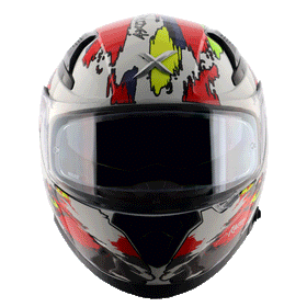 Axor Apex Racer D/V Helmet - White Neon Yellow