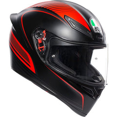 AGV エージーブイ K1 002-WARMUP MATT BLACK/RED AGV Full Face K-1 Warmup Helmet - Matte Black/Orange - XL