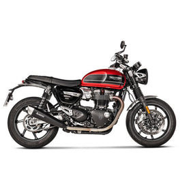 Akrapovic Titanium/Black Slip-On Exhaust For Triumph Speed Twin / Thruxton 1200 / R | 7aftermarket India 