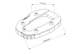 Puig Kickstand Extension for Ducati Multistrada 1200 (2015-2019)