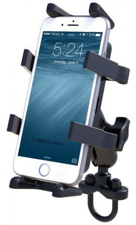 RAM Mounts Handlebar U-Bolt Mount with Universal Finger-Grip Phone Cradle