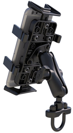 RAM Mounts Handlebar U-Bolt Mount with Universal Finger-Grip Phone Cradle