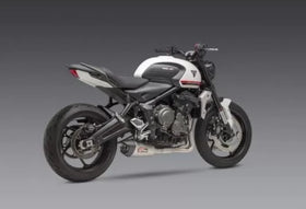 Yoshimura Race AT2 Stainless Full Exhaust, W/ Stainless Muffler For Trident 2021 | 7aftermarket India