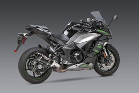 Yoshimura Alpha Street Stainless Steel With Carbon Muffler Slip-On Exhaust Kawasaki Ninja 1000SX (2020-2023) | 7aftermarket India